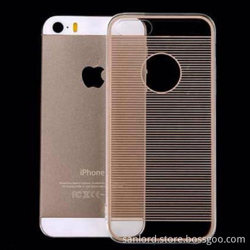 Ultra-thin 0.3mm 2 in 1 Cases for iPhone 5s with Logo Hole Design